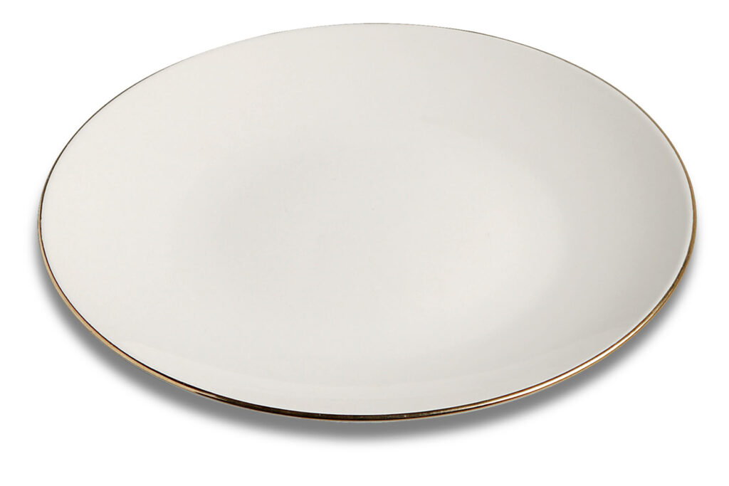 TALLRIK, Guld flat Ø26 cm