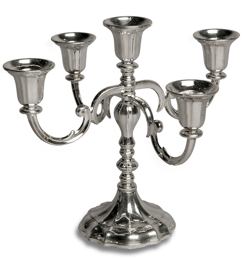 KANDELABER, silver 5-armad