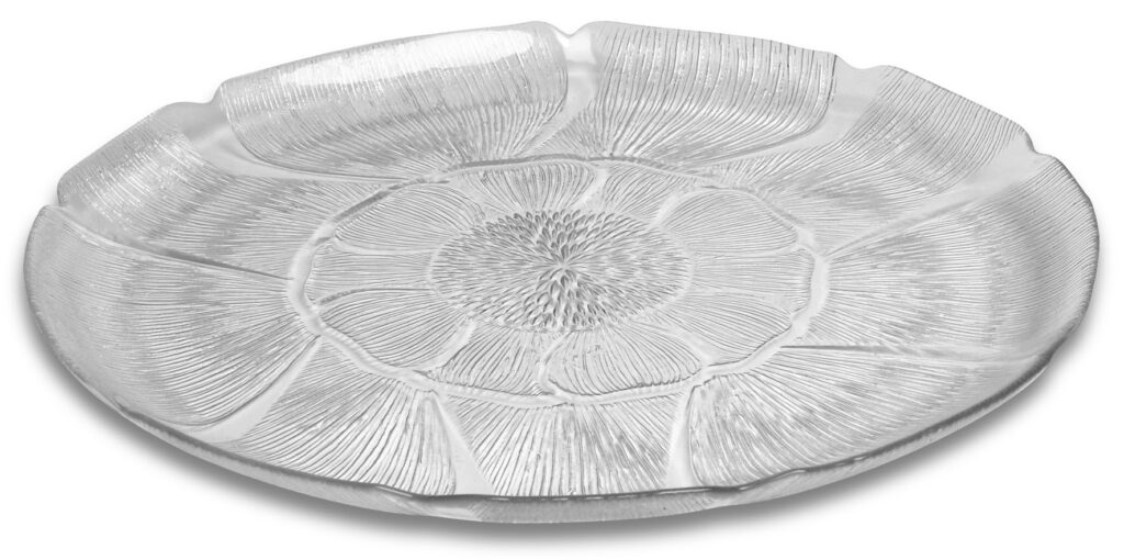UPPLÄGGNINGSFAT, glas Ø33 cm